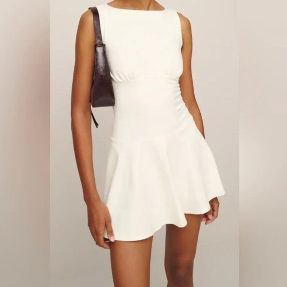 Reformation Mayve Knit Dress white
